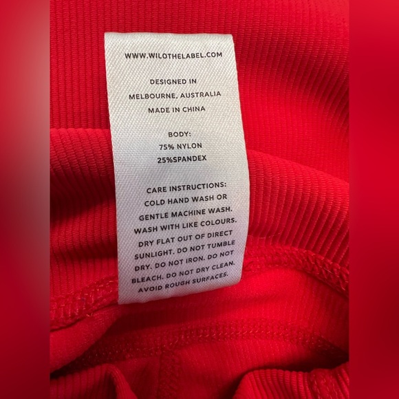 WILO the Label Ribbed leggings Red Size Large - Picture 6 of 11